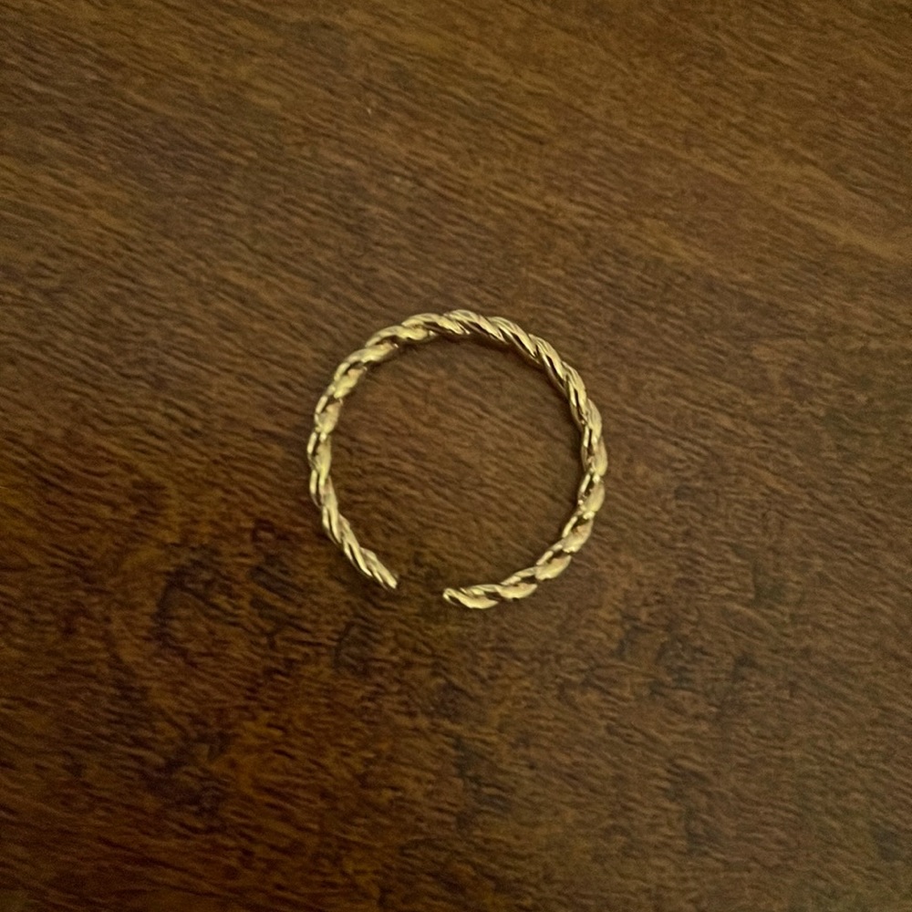 Gold (not real gold) braided ring.